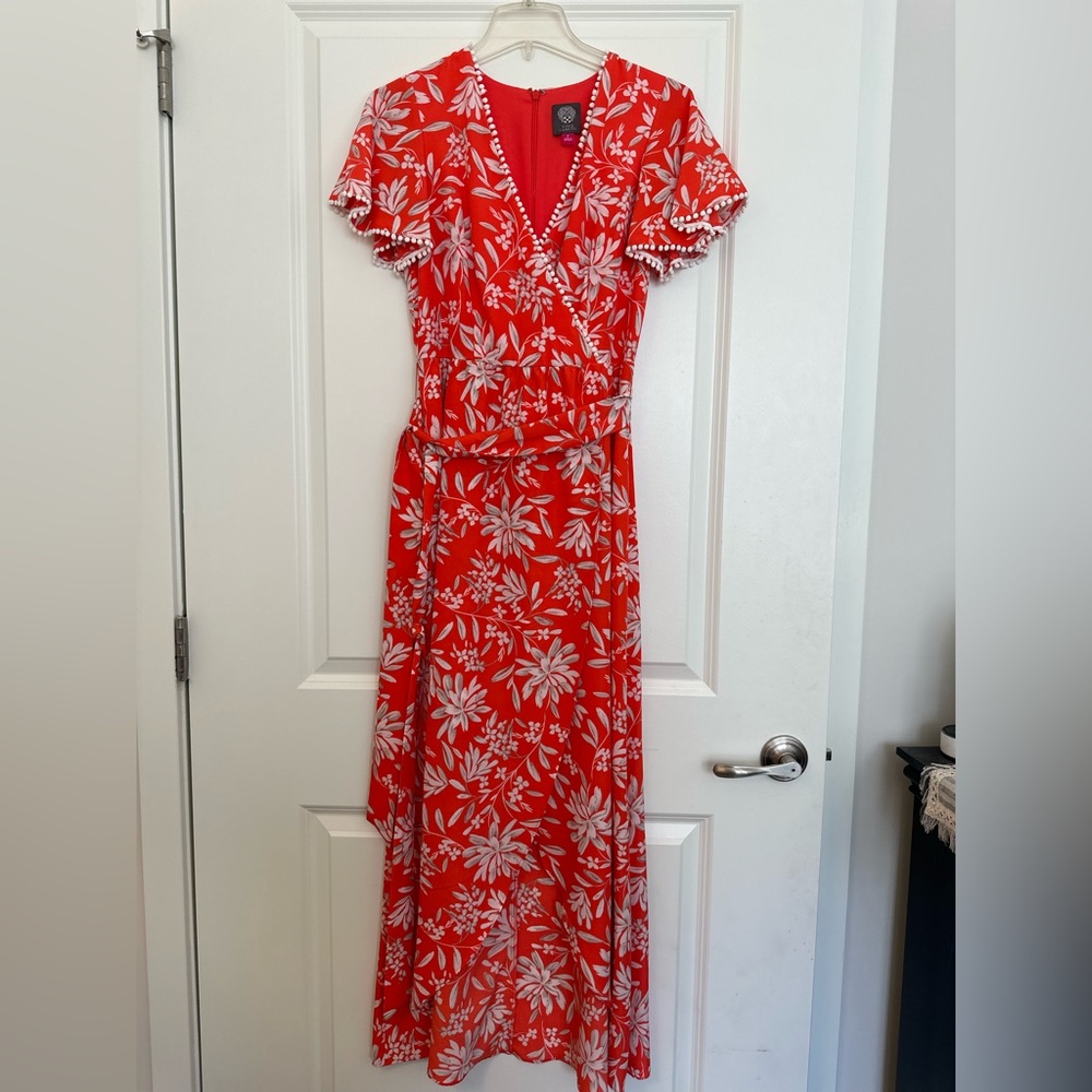 Vince Camuto Faux-Wrap Maxi Dress Size 2